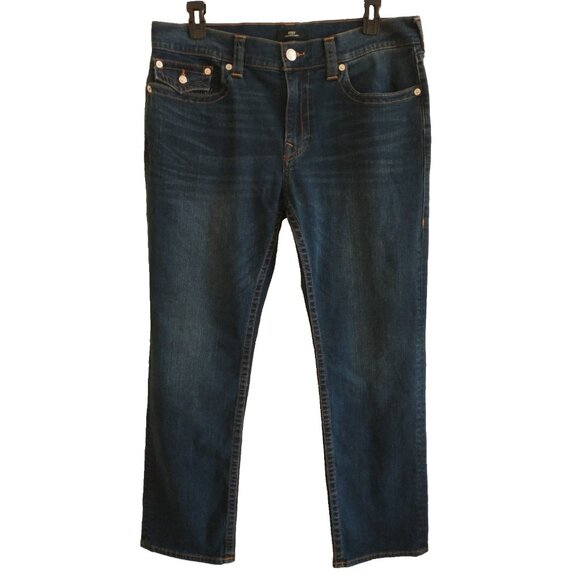 True Religion Other - True Religion Ricky Relaxed Straight Jeans Flap Pockets WORLD TOUR BUDDHA 38x31